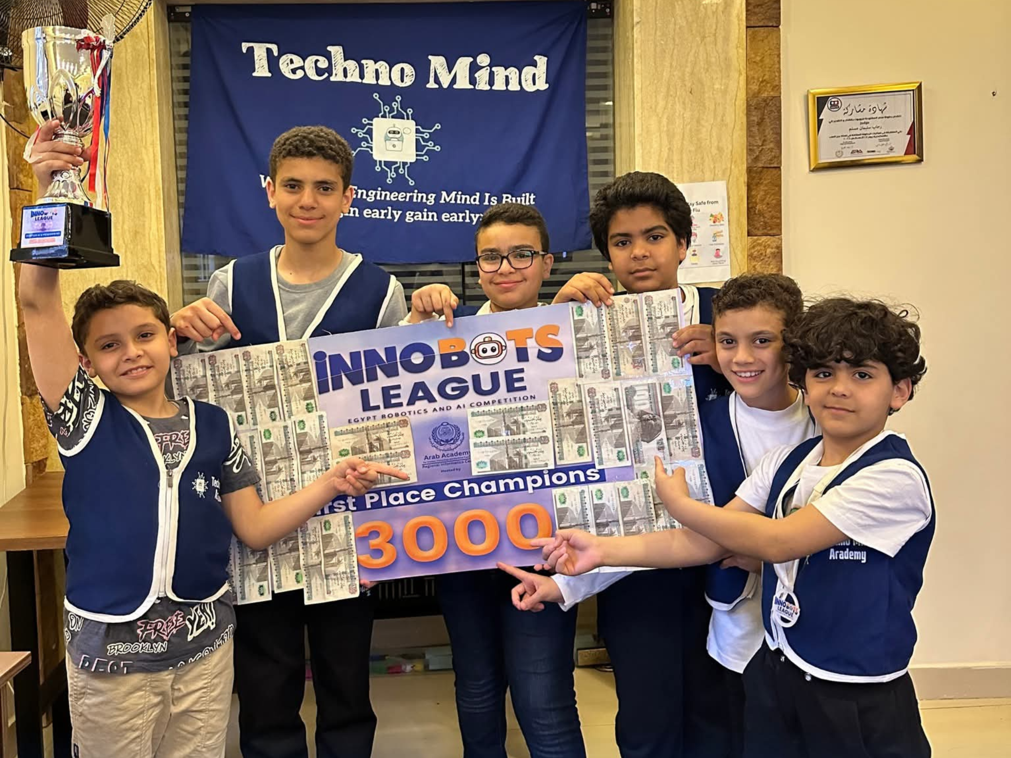 مركز أول بمسابقة Innobots league 2024 وتم التـأهيل للمسابقة الدولية برومانيا